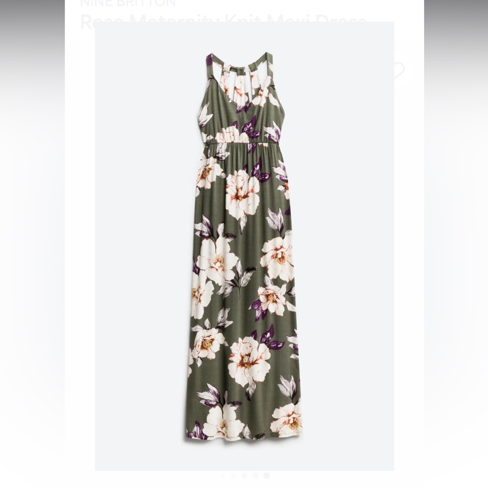 NWT Nine Britton Maternity Knit Maxi Dreas